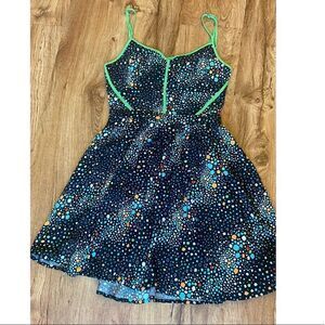 Cooperative Urban Outfitters black/green geometric pattern sleeveless dress